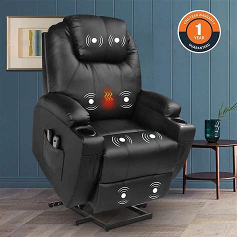 MASSAGE & HEATING- The electric power recliner chair comes with a massage and heating function. The massage system works on 4 different body parts, with 5 different massage modes and 2 different intensity of your own choice. It’s a simple and easy to use massage remote control.